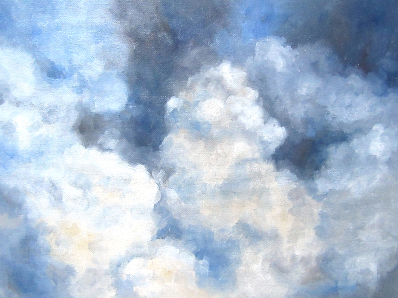 cloud study oil painting