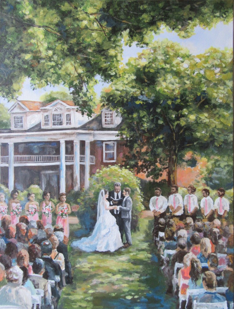 wedding portrait oil painting