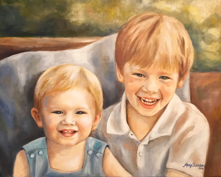 two brothers portrait painting